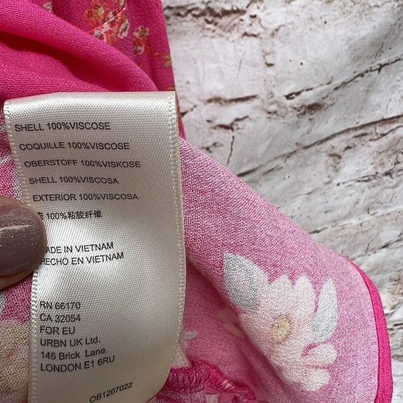 Free People Tate Bubblegum Pink Floral Mini Dress Lollipop Combo Size S Fun - Picture 3 of 6